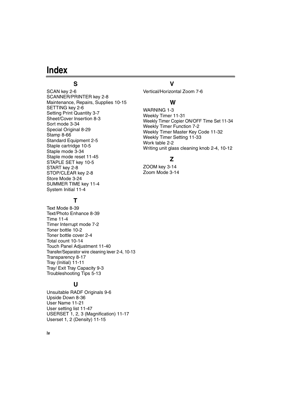 Index | Konica Minolta 7130 User Manual | Page 292 / 294