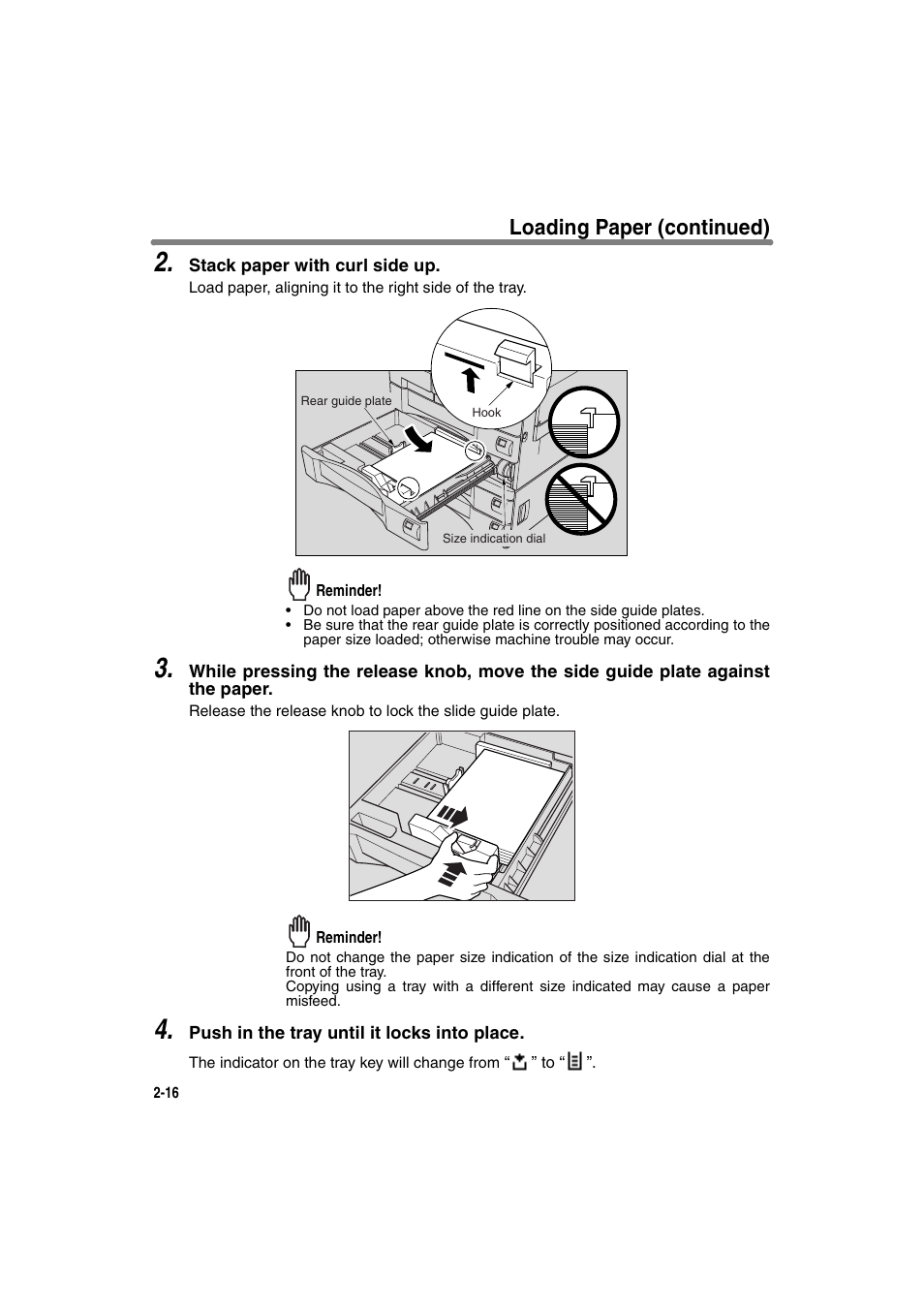 Loading paper (continued) | Konica Minolta 7130 User Manual | Page 46 / 294