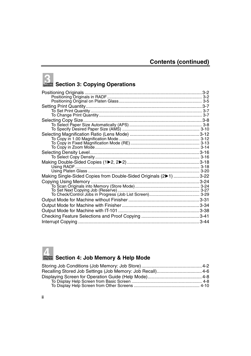 Contents (continued) | Konica Minolta 7130 User Manual | Page 6 / 294