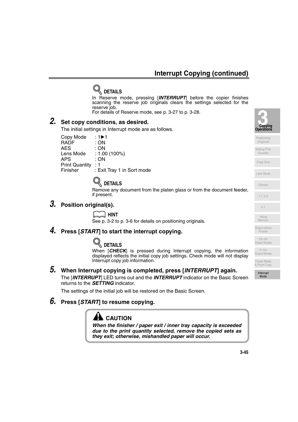 Interrupt copying (continued) | Konica Minolta 7130 User Manual | Page 95 / 294