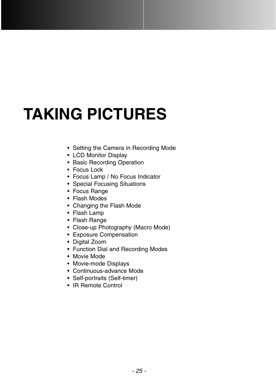 Taking pictures | Konica Minolta DiMAGE E201 User Manual | Page 25 / 96