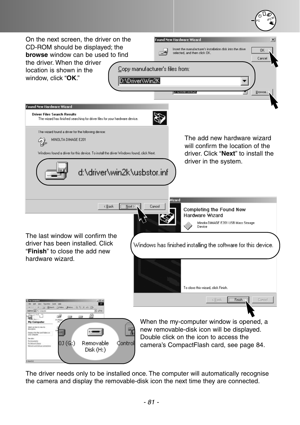 Konica Minolta DiMAGE E201 User Manual | Page 81 / 96