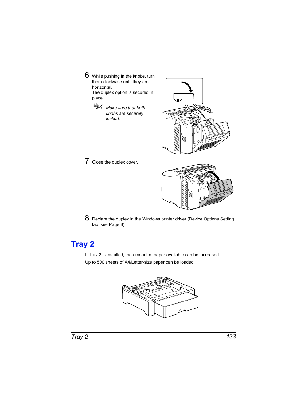 Tray 2, Tray 2 133 | Konica Minolta magicolor 2530 DL User Manual | Page 141 / 154