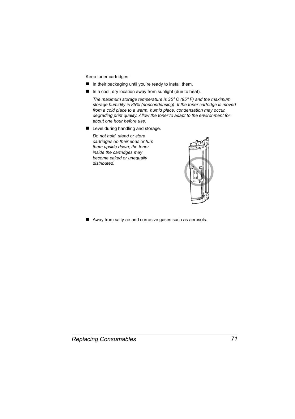 Replacing consumables 71 | Konica Minolta magicolor 2530 DL User Manual | Page 79 / 154