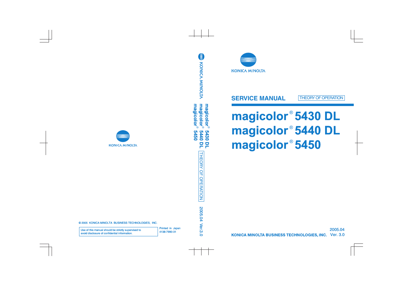 Konica Minolta 5430 DL 5440 DL 5450 User Manual | 193 pages