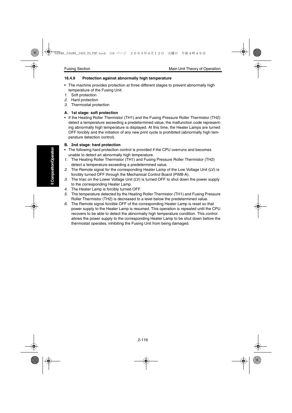 9 protection against abnormally high temperature | Konica Minolta 5430 DL 5440 DL 5450 User Manual | Page 153 / 193