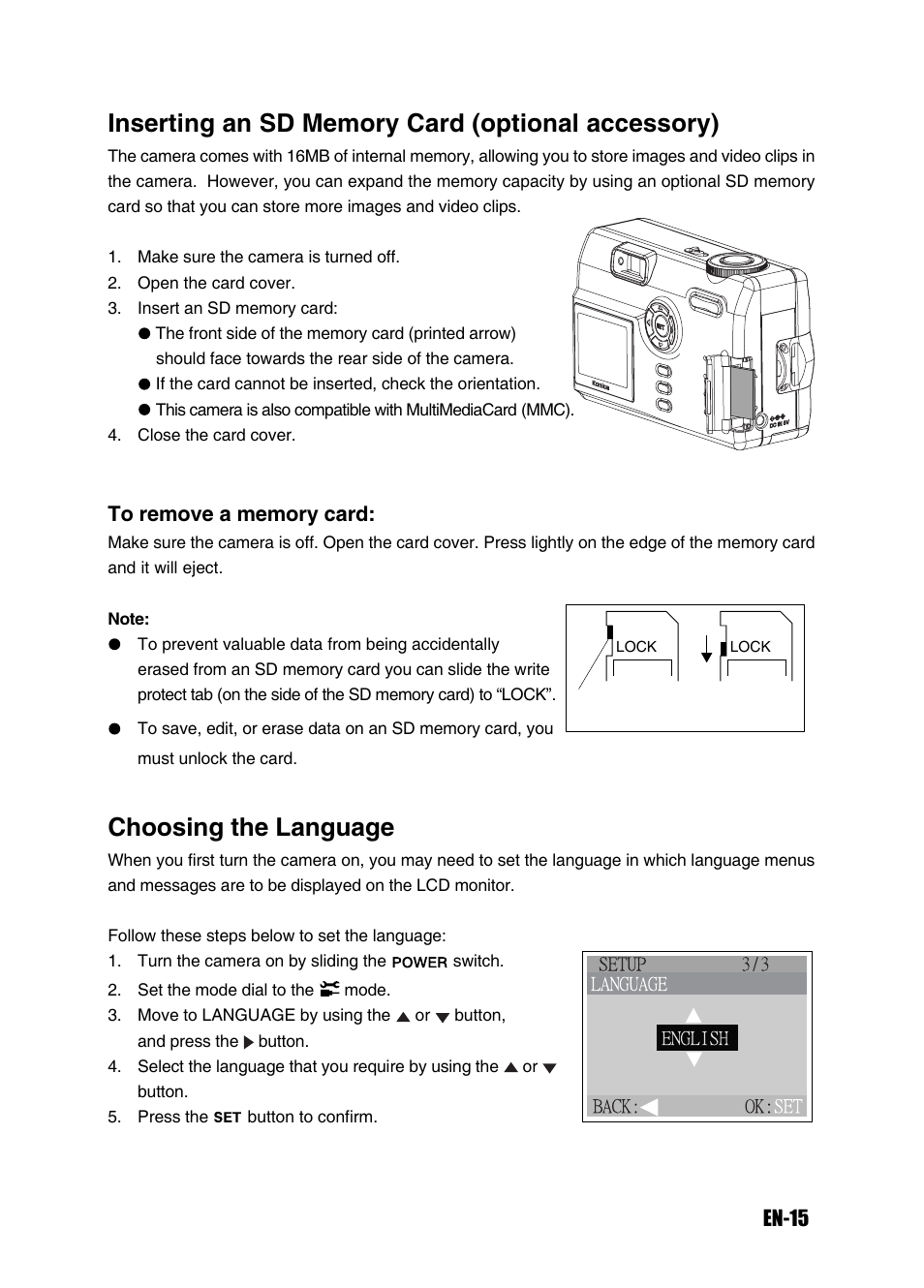 Choosing the language, En-15 | Konica Minolta Magicolor 3300 User Manual | Page 15 / 46