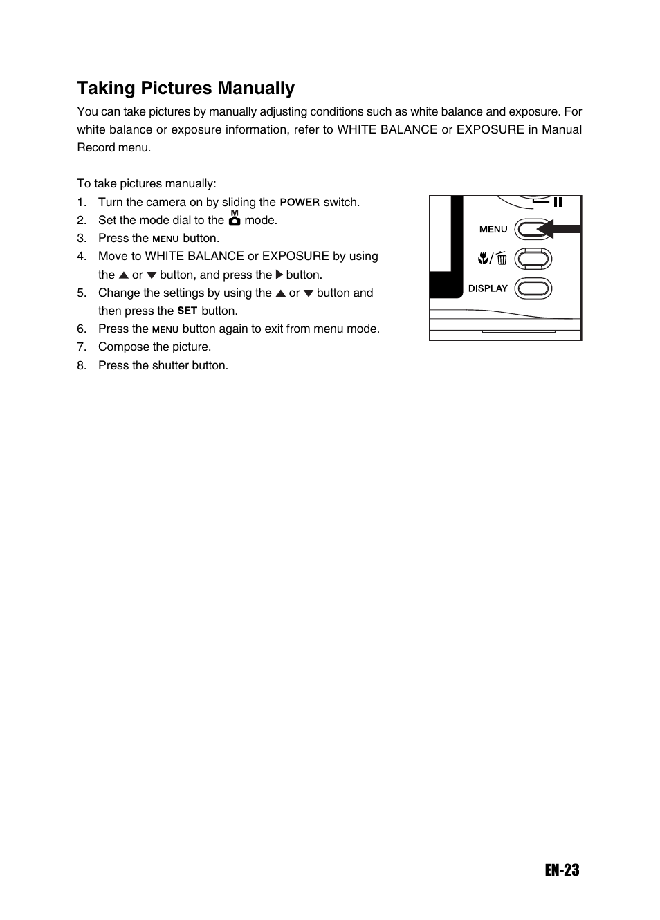 Taking pictures manually | Konica Minolta Magicolor 3300 User Manual | Page 23 / 46