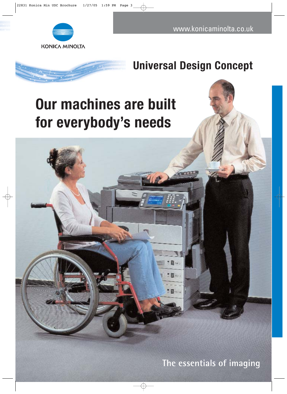 Konica Minolta Universal Design Concept Wheelchair User Manual | 8 pages