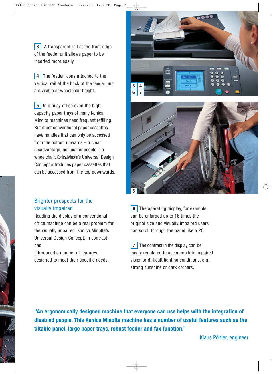 Konica Minolta Universal Design Concept Wheelchair User Manual | Page 6 / 8