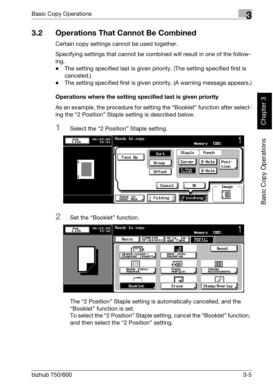 2 operations that cannot be combined | Konica Minolta bizhub 750 User Manual | Page 104 / 526