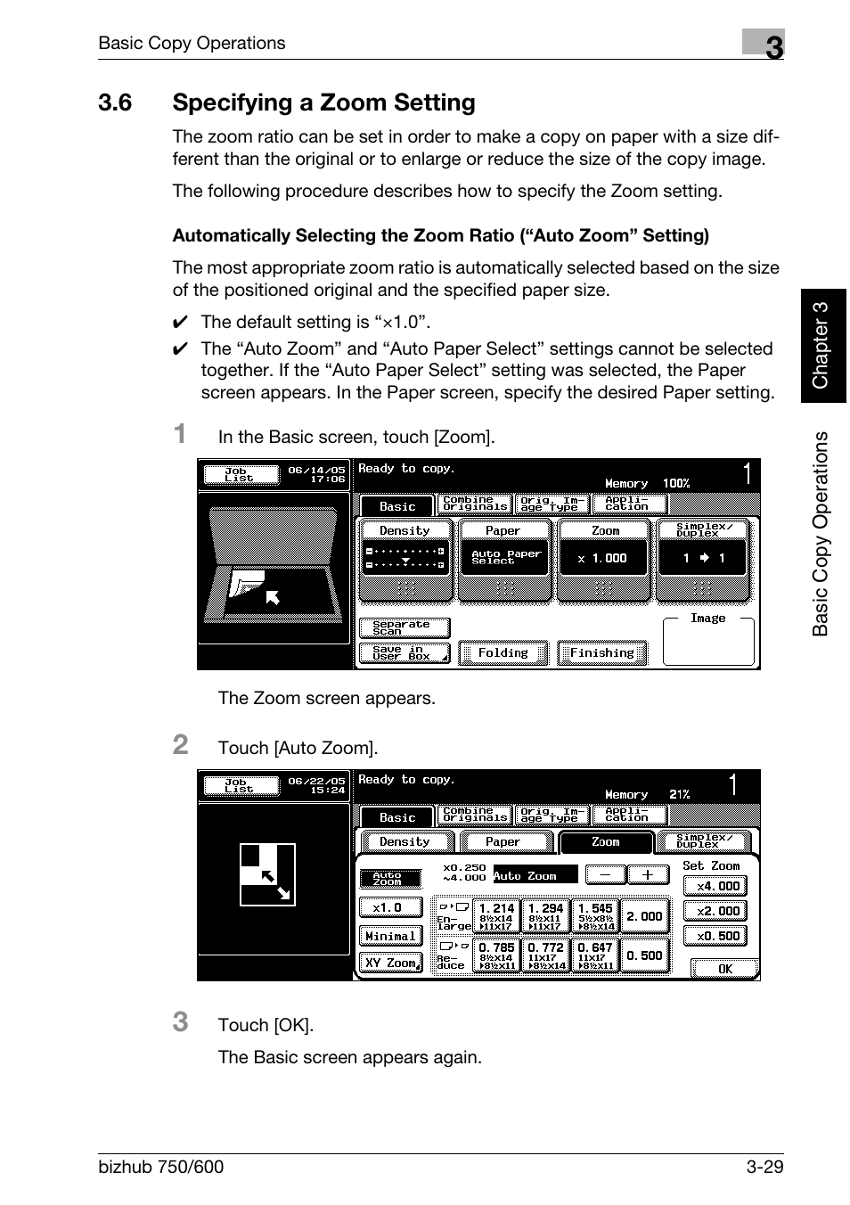 6 specifying a zoom setting | Konica Minolta bizhub 750 User Manual | Page 128 / 526