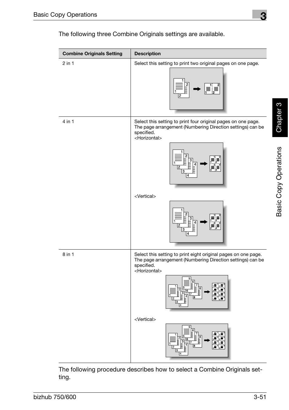 Ba sic copy op er ations chapter 3, Basic copy operations | Konica Minolta bizhub 750 User Manual | Page 150 / 526
