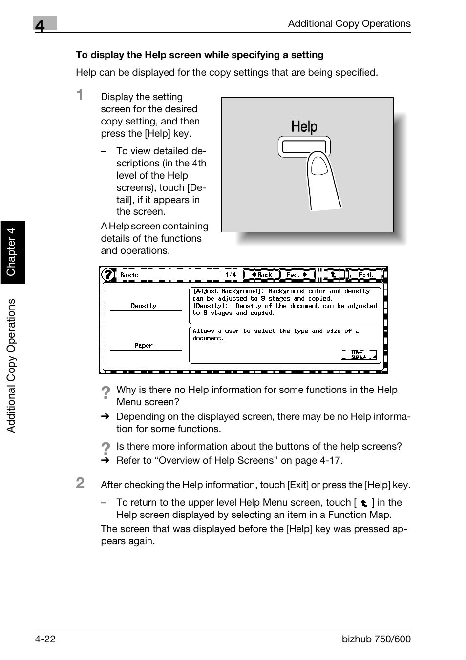 Help | Konica Minolta bizhub 750 User Manual | Page 197 / 526