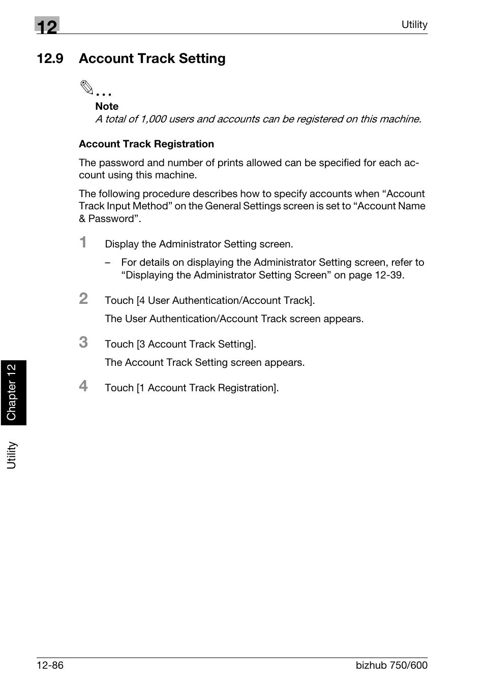 9 account track setting | Konica Minolta bizhub 750 User Manual | Page 499 / 526