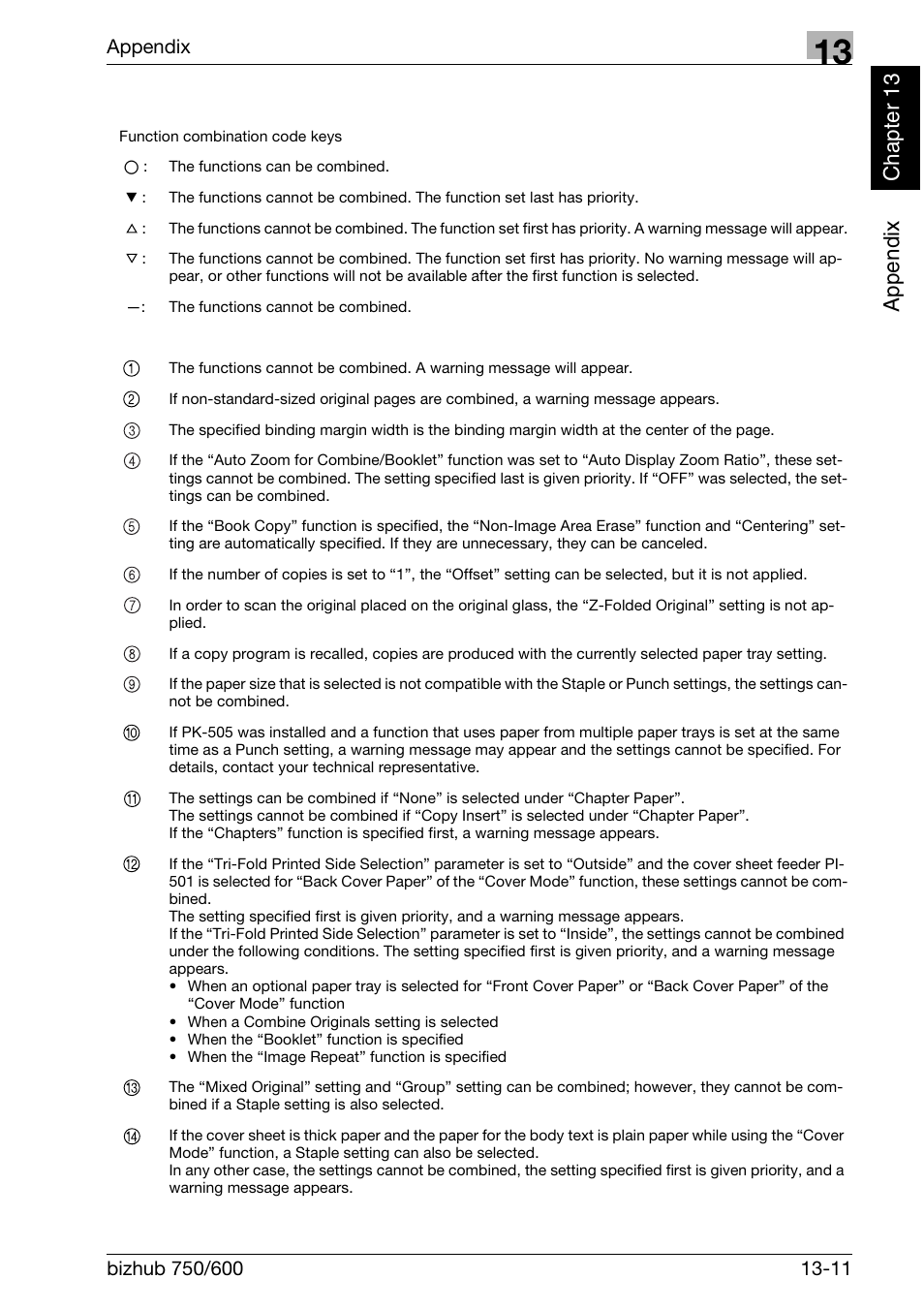 Appendix ch apt e r 13 | Konica Minolta bizhub 750 User Manual | Page 518 / 526