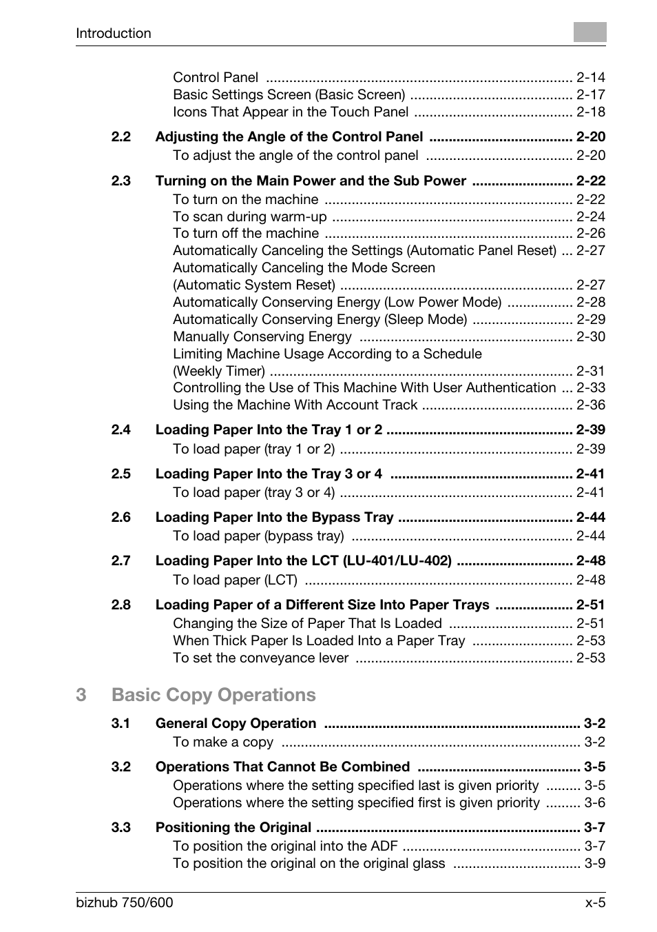 3basic copy operations | Konica Minolta bizhub 750 User Manual | Page 6 / 526