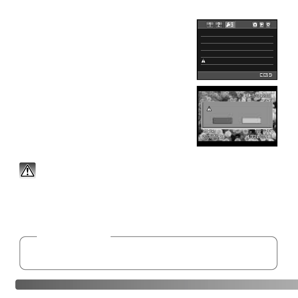 Delete confirmation, Clean ccd | Konica Minolta MAXXUM 5D User Manual | Page 106 / 148