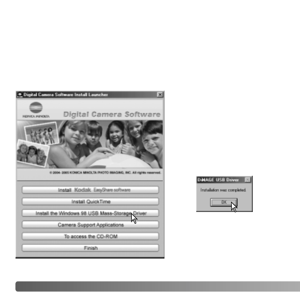 Connecting to windows 98 / 98 second edition | Konica Minolta MAXXUM 5D User Manual | Page 116 / 148