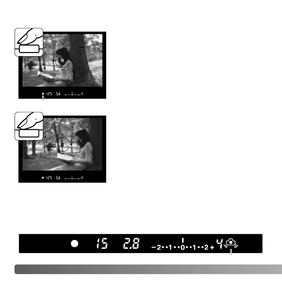 Focus lock, Camera-shake warning | Konica Minolta MAXXUM 5D User Manual | Page 30 / 148