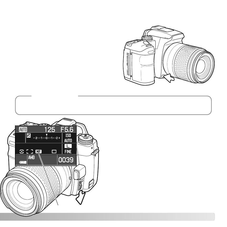 Af / mf switch, Depth-of-field preview | Konica Minolta MAXXUM 5D User Manual | Page 49 / 148