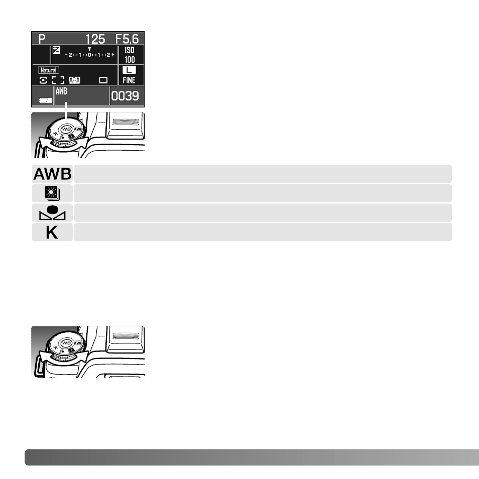 White balance, Awb - auto white balance | Konica Minolta MAXXUM 5D User Manual | Page 64 / 148
