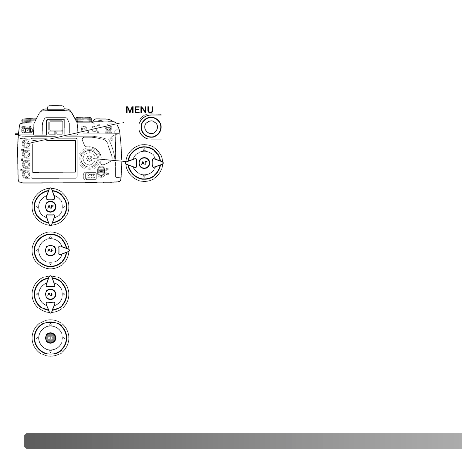 Recording menu, Navigating the recording menu | Konica Minolta MAXXUM 5D User Manual | Page 70 / 148