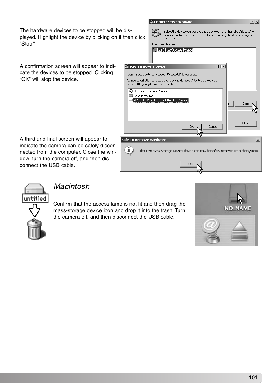Macintosh | Konica Minolta DiMAGE Z1 User Manual | Page 101 / 116