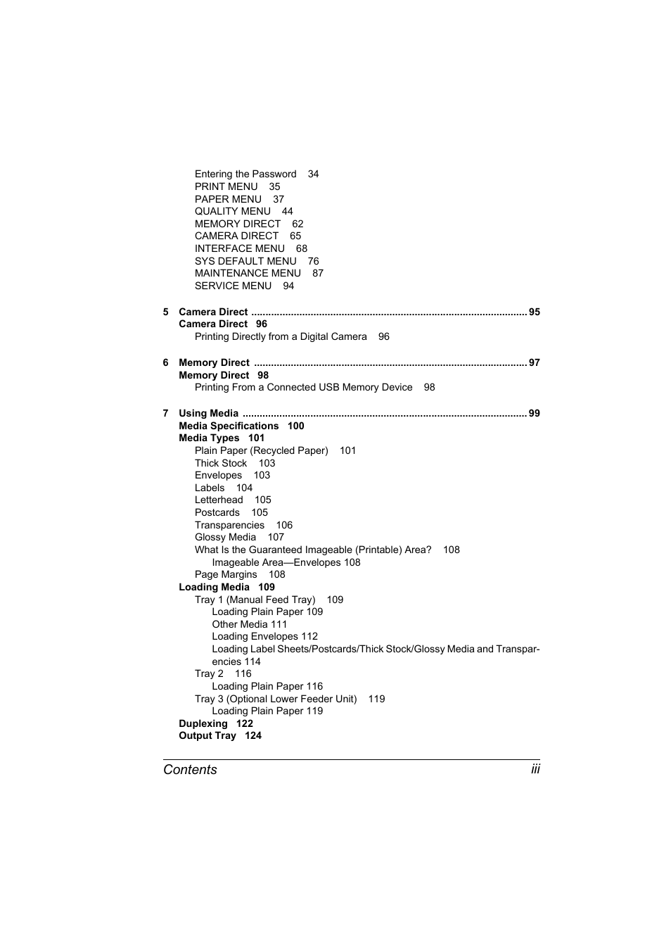 Contents iii | Konica Minolta Bizhub C20P User Manual | Page 11 / 258