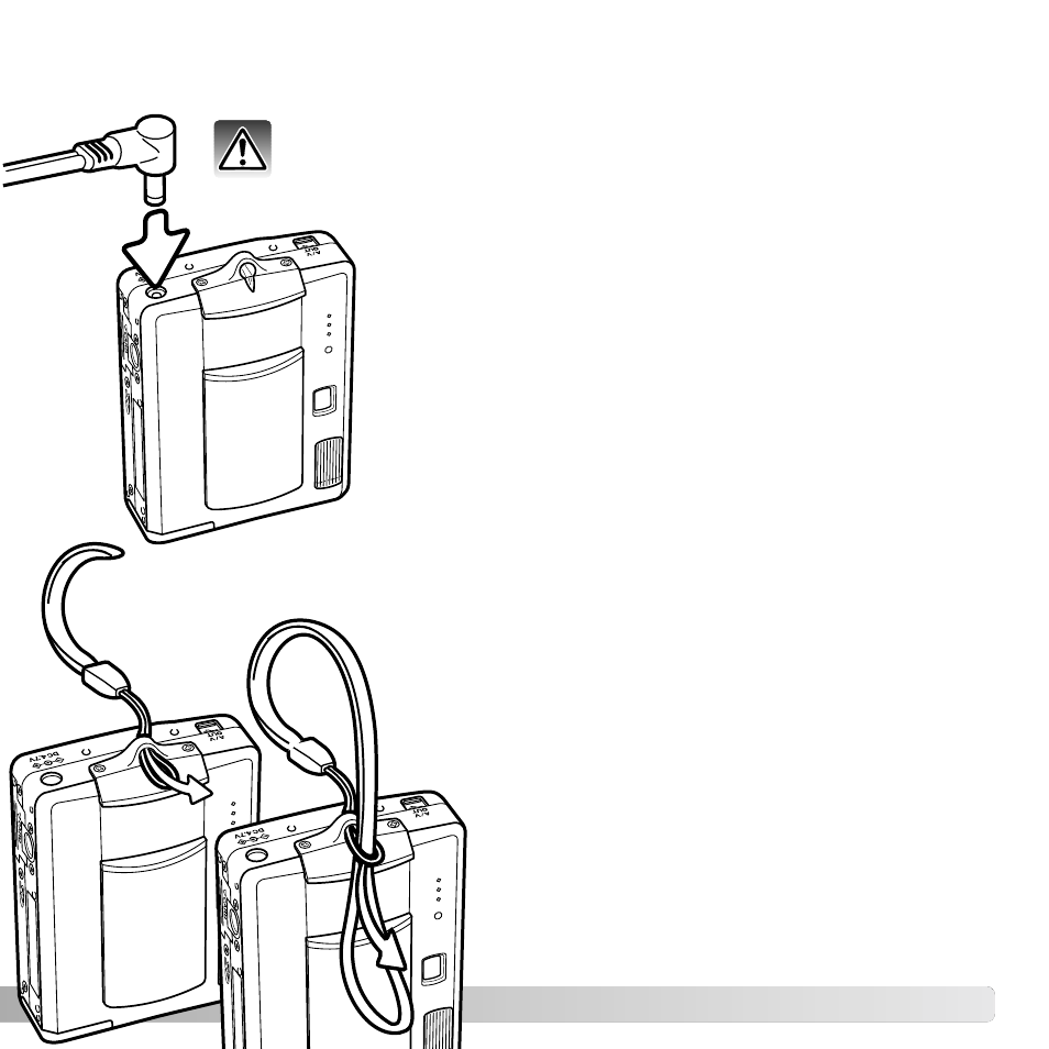 Ac adapter (sold separately), Attaching the strap | Konica Minolta X50 User Manual | Page 17 / 108