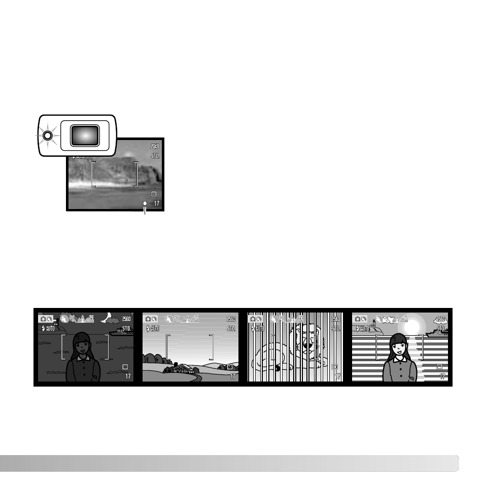 Focus signals special focusing situations | Konica Minolta X50 User Manual | Page 27 / 108