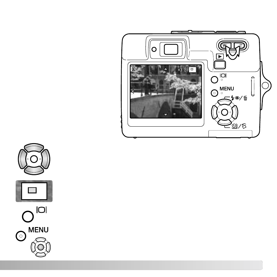 Enlarged playback | Konica Minolta X50 User Manual | Page 35 / 108