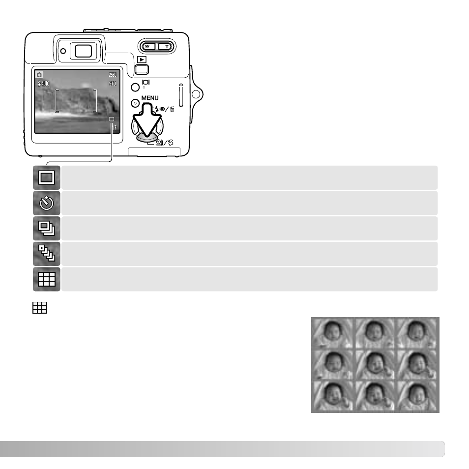 Drive modes | Konica Minolta X50 User Manual | Page 37 / 108