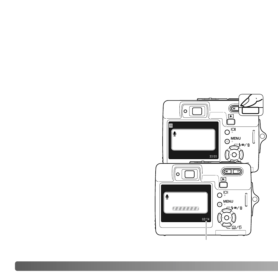 Audio recording, Recording mode | Konica Minolta X50 User Manual | Page 52 / 108