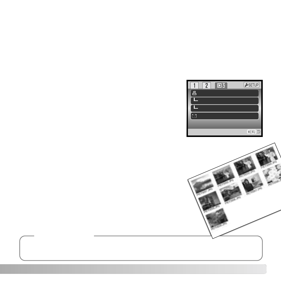 Index print, Date print | Konica Minolta X50 User Manual | Page 69 / 108