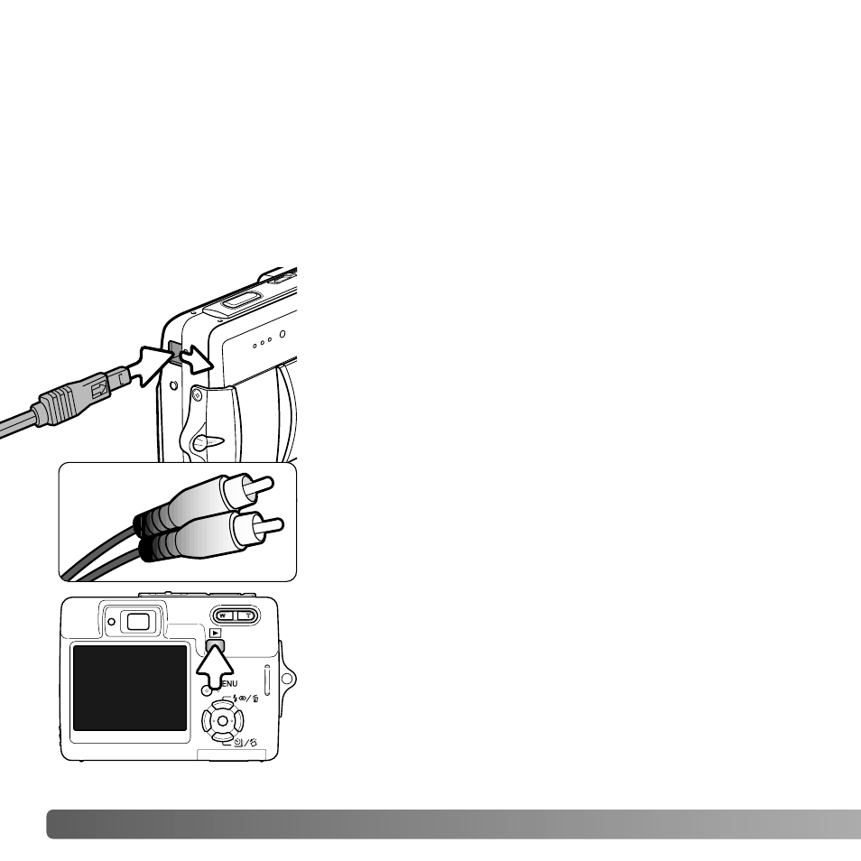 Video output, Viewing images on a television | Konica Minolta X50 User Manual | Page 78 / 108
