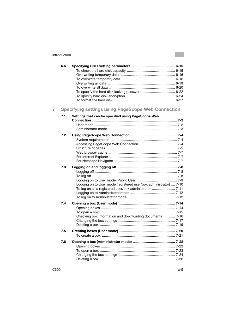 Konica Minolta bizhub C300 User Manual | Page 10 / 198