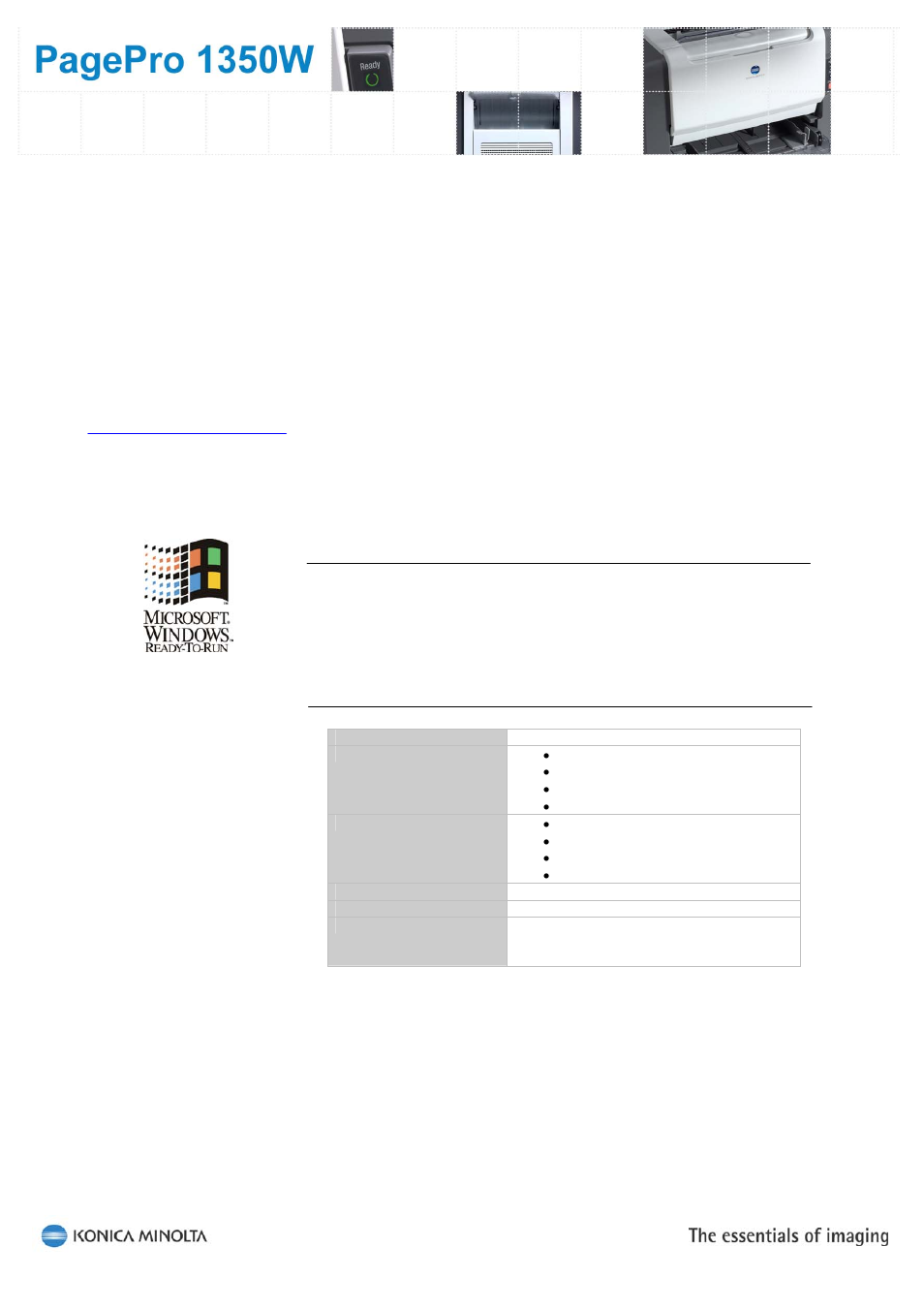 Controller, Printer memory, Host computer requirements | Pc hardware, Operating system, Pc memory, Hard disk space | Konica Minolta PagePro 1350W User Manual | Page 9 / 18