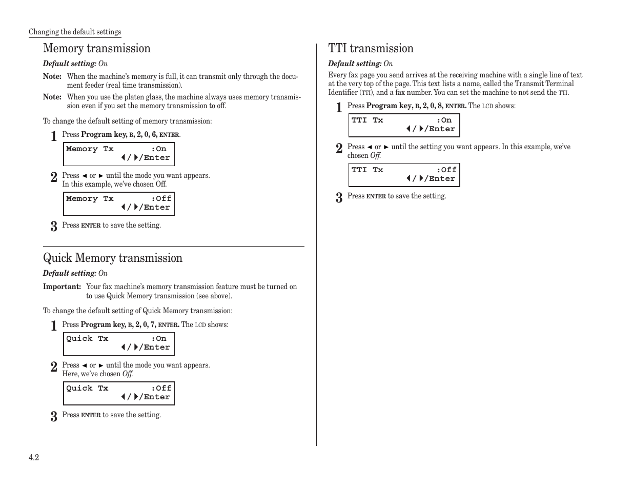 Tti transmission | Konica Minolta 7013 User Manual | Page 111 / 150