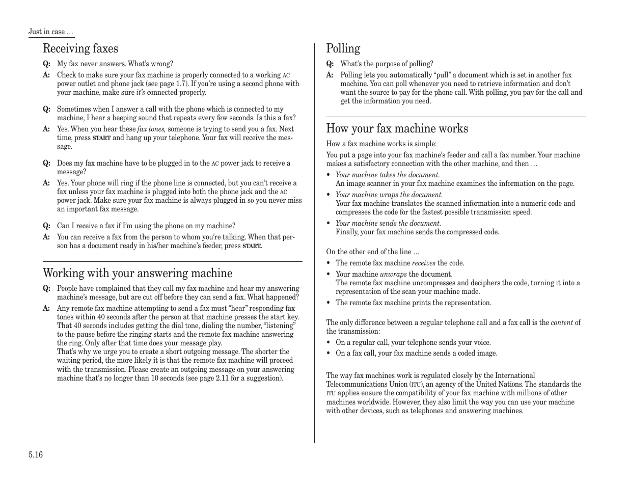 Receiving faxes, Working with your answering machine, Polling | How your fax machine works | Konica Minolta 7013 User Manual | Page 137 / 150