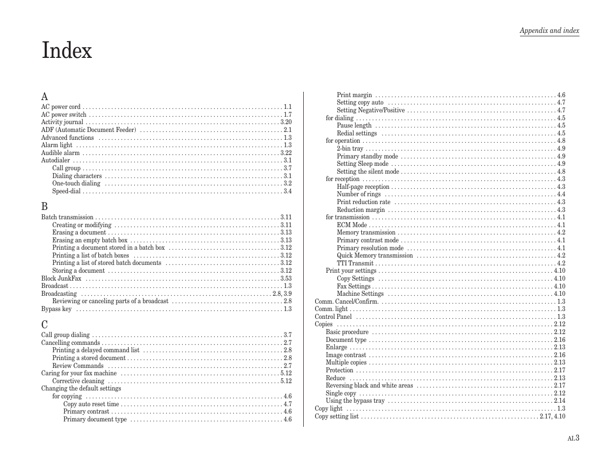 Index | Konica Minolta 7013 User Manual | Page 146 / 150