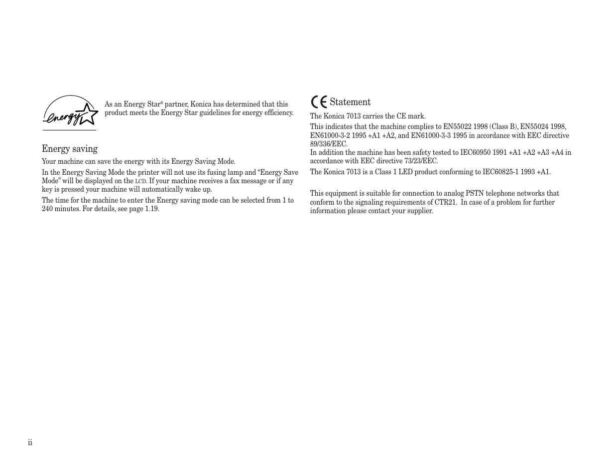 Konica Minolta 7013 User Manual | Page 3 / 150