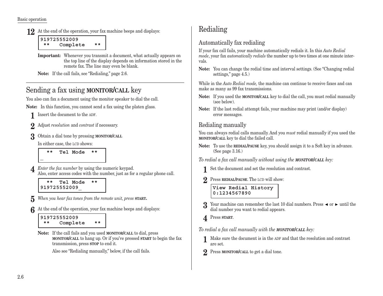 Sending a fax using, Redialing | Konica Minolta 7013 User Manual | Page 37 / 150