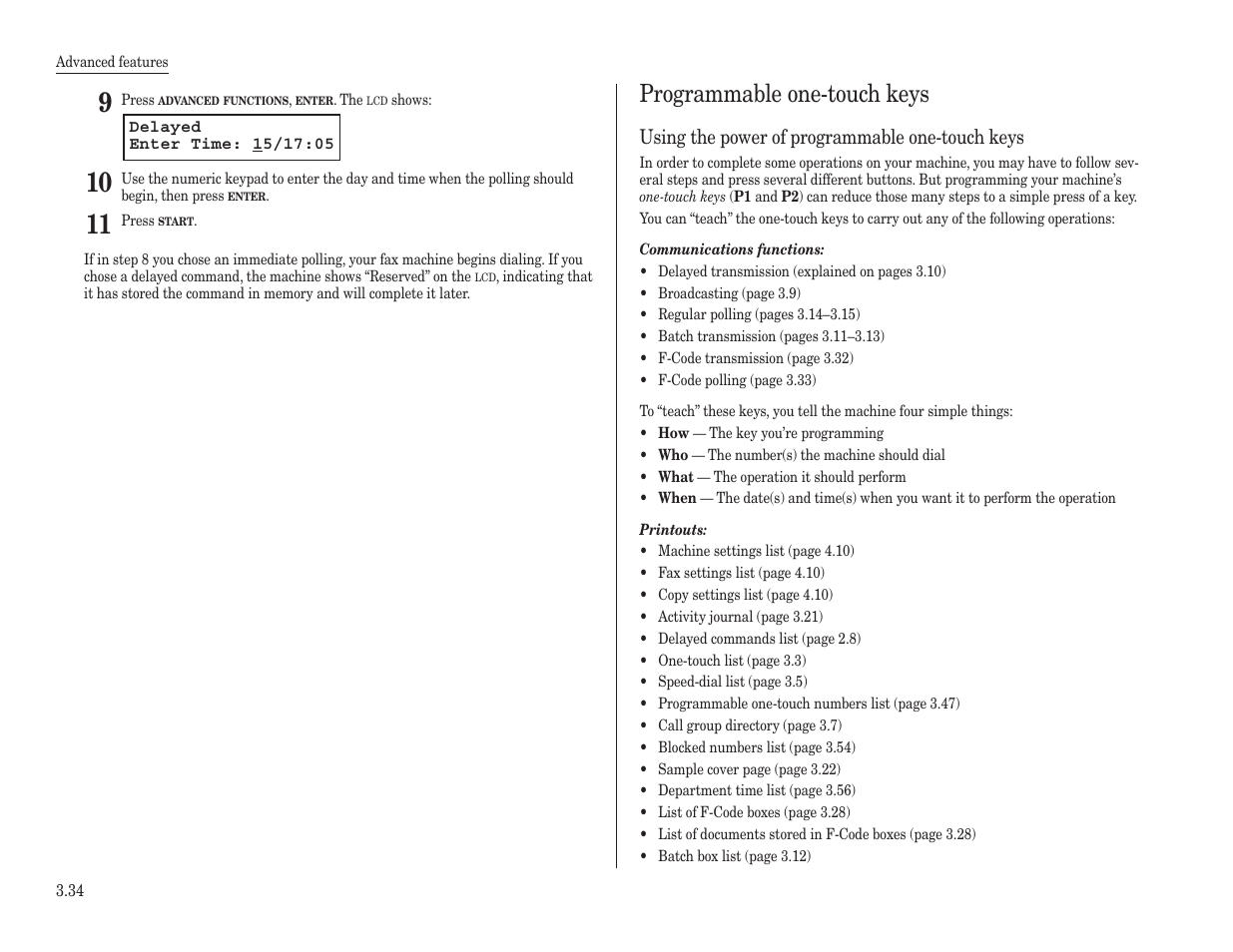 Programmable one-touch keys | Konica Minolta 7013 User Manual | Page 85 / 150