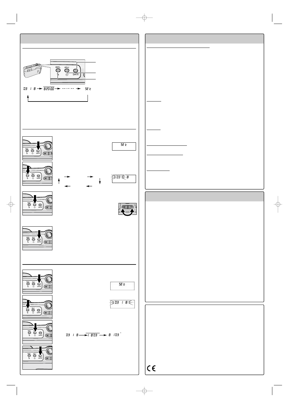 Care and storage technical specifications, For owners of the quartz-date model | Konica Minolta llo Zoom User Manual | Page 4 / 4