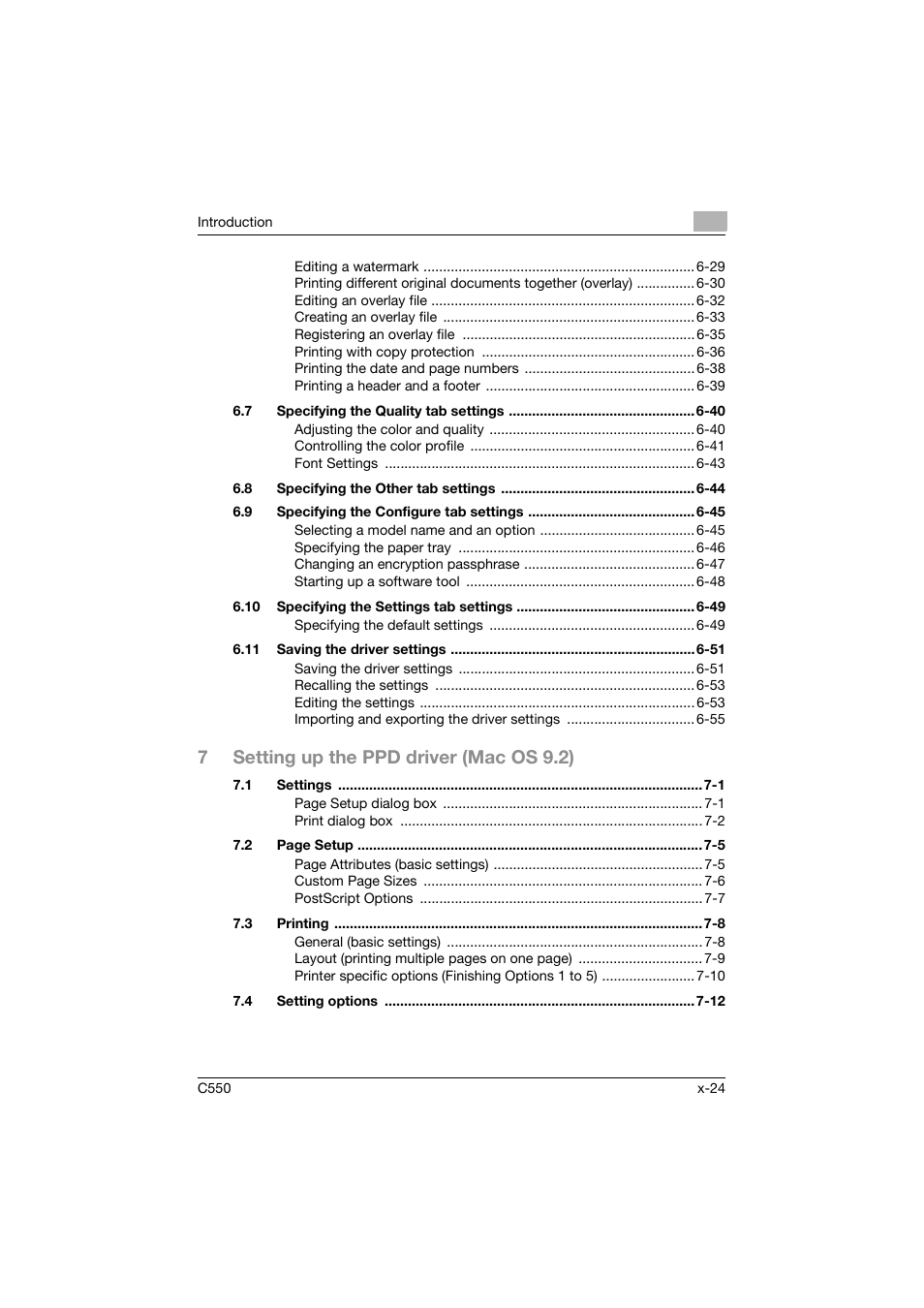 7setting up the ppd driver (mac os 9.2) | Konica Minolta bizhub C550 User Manual | Page 25 / 400