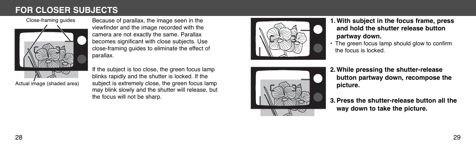 For closer subjects | Konica Minolta I60c User Manual | Page 15 / 33