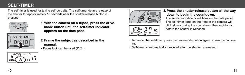 Self-timer | Konica Minolta I60c User Manual | Page 21 / 33