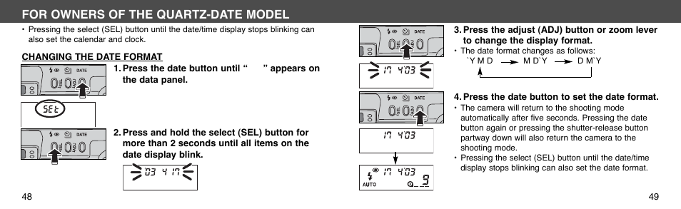 For owners of the quartz-date model | Konica Minolta I60c User Manual | Page 25 / 33