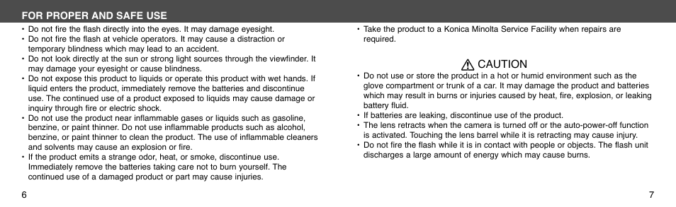 Caution | Konica Minolta I60c User Manual | Page 4 / 33